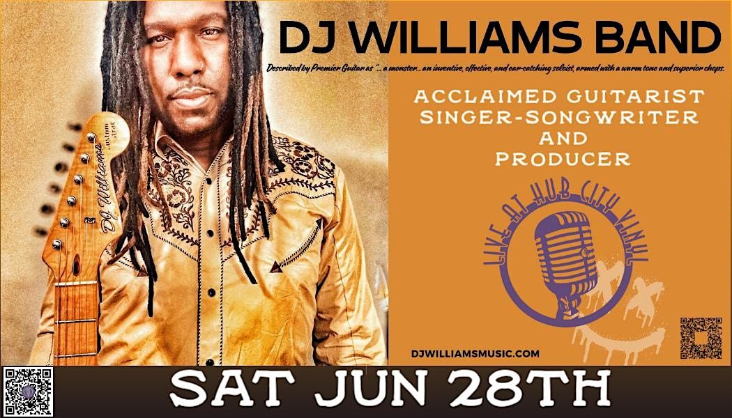 DJ Williams Band at Live at Hub City Vinyl, 28 June | Event in Hagerstown | AllEvents