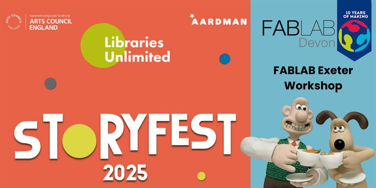 FabLab Exeter Storyfest Aardman T-shirt Design Workshop (6-15yrs), 29 October | Event in Exeter | AllEvents