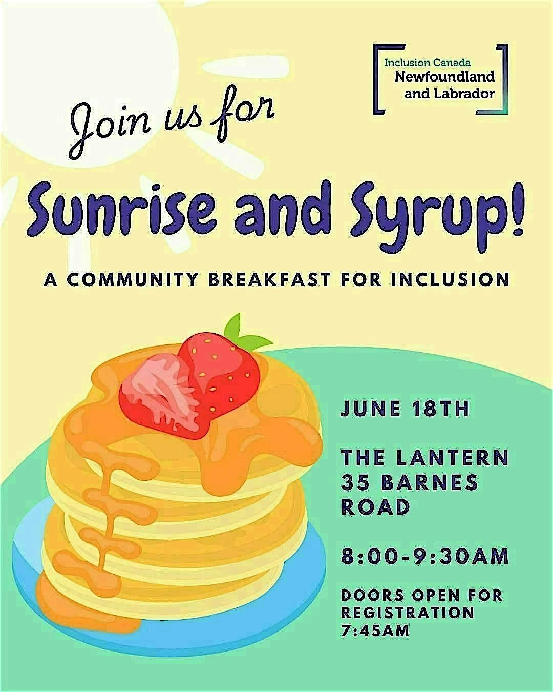 Sunrise and Syrup!, 18 June | Event in St. John's | AllEvents