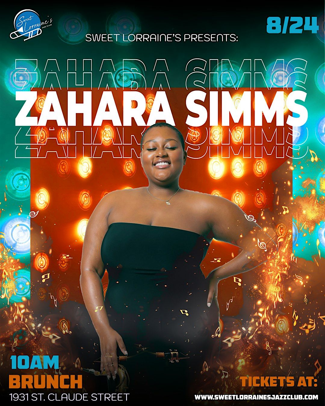 Zahara Simms Live! Sunday 8/24/25 10am, 24 August | Event in New Orleans | AllEvents