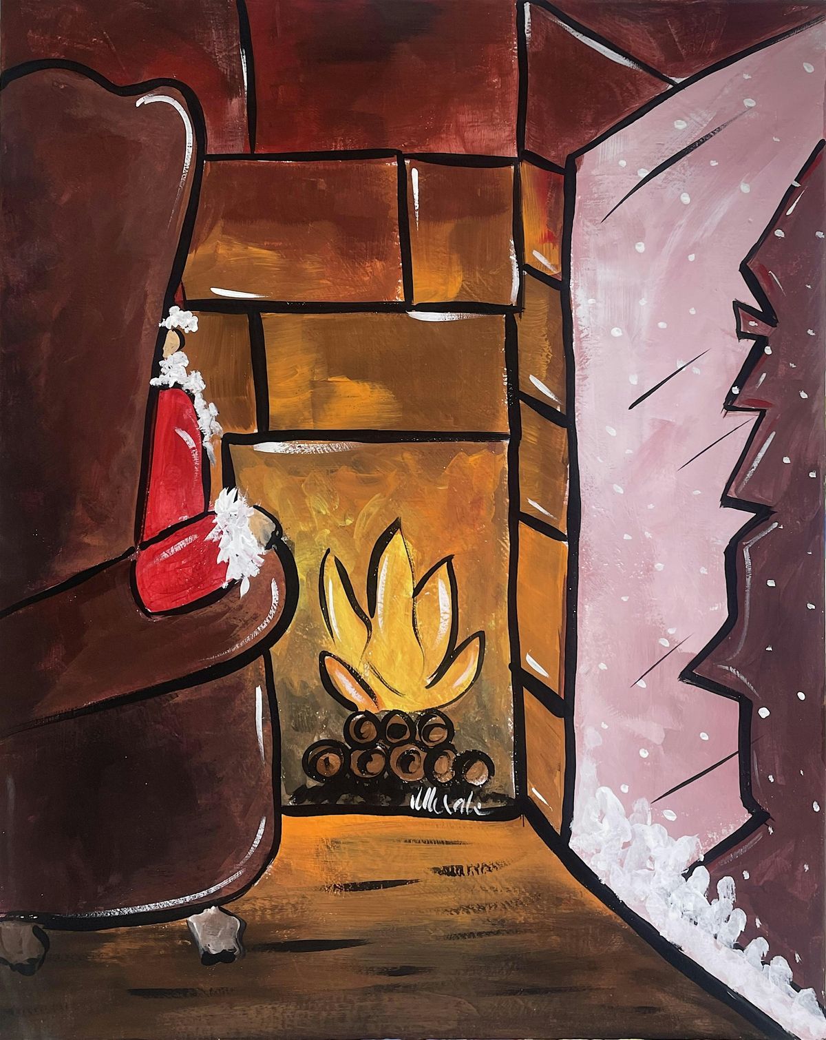 Mali's Art Studio Sip n Paint Night - Frost n Flame, 3 December | Event in Edmonton | AllEvents