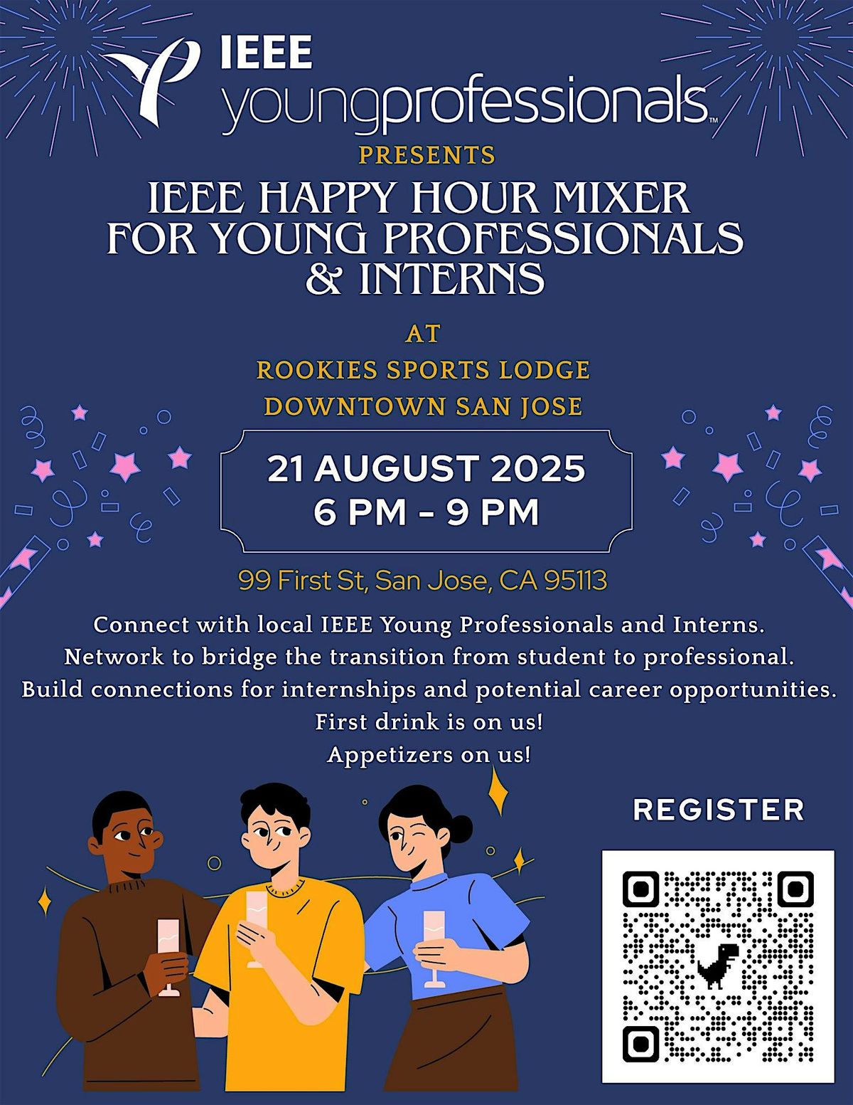 IEEE Happy Hour Mixer for Young Professionals & Interns, 21 August | Event in San Jose | AllEvents