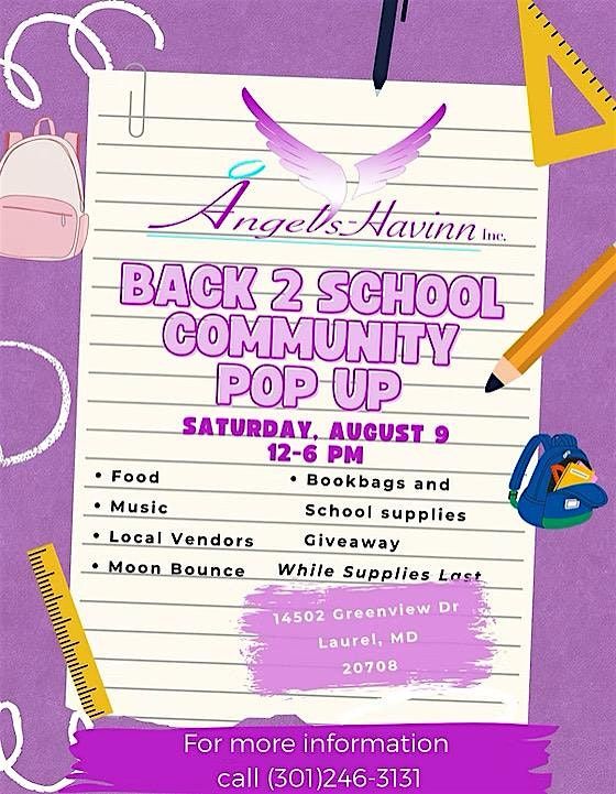 Annual Back to School Pop-up Shop, 9 August | Event in Laurel | AllEvents