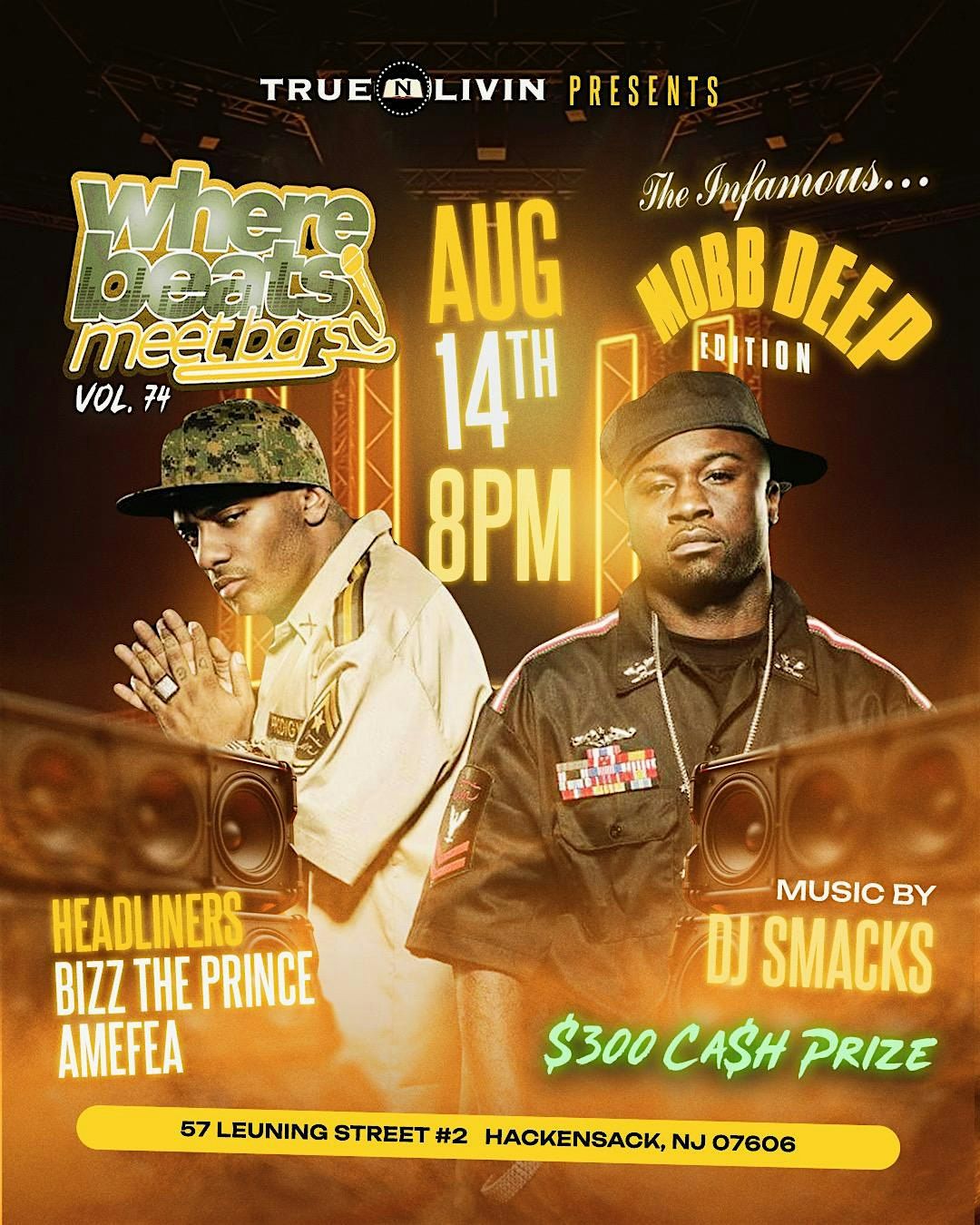 Where Beats Meet Bars™ Vol. 74 - Mobb Deep: Survival of the Illest, 14 August | Event in South Hackensack