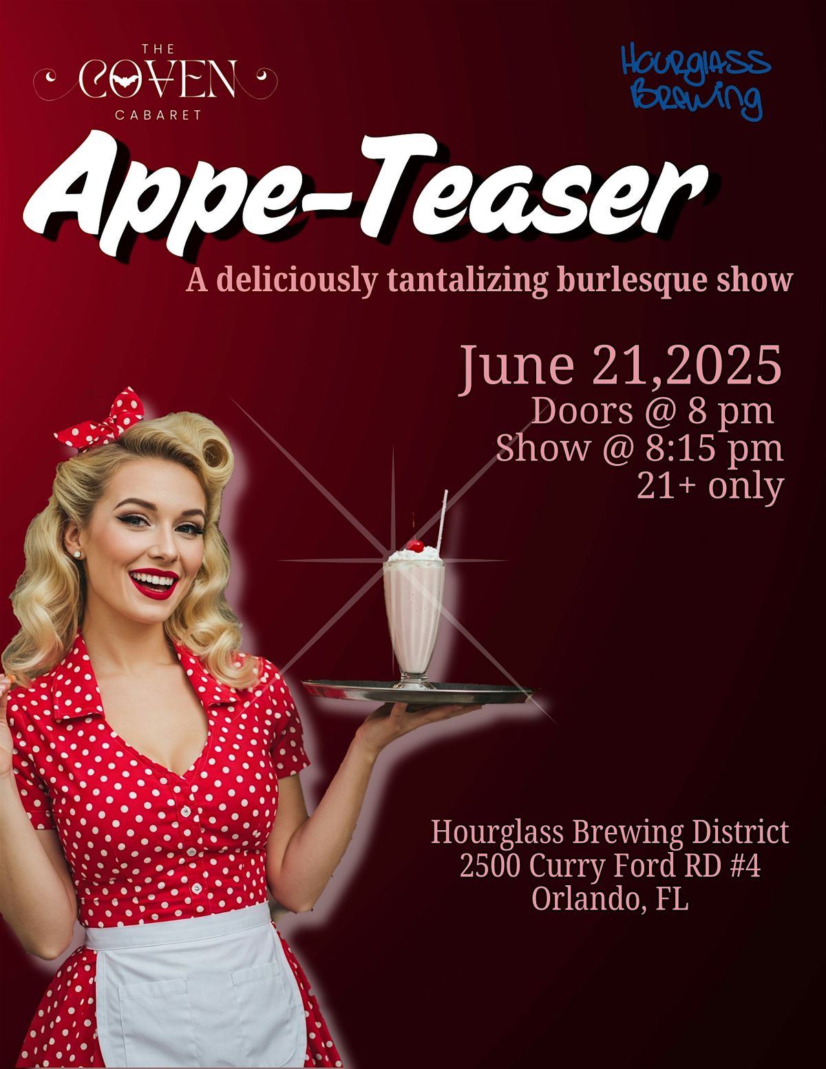 Appe-Teaser: A Deliciously Tantalizing Burlesque Show, 21 June | Event in Orlando | AllEvents