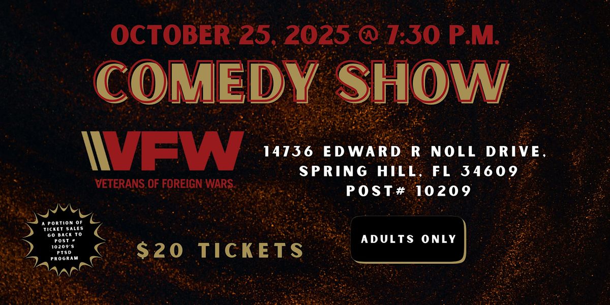 VFW Comedy Show, 25 October | Event in Spring Hill | AllEvents