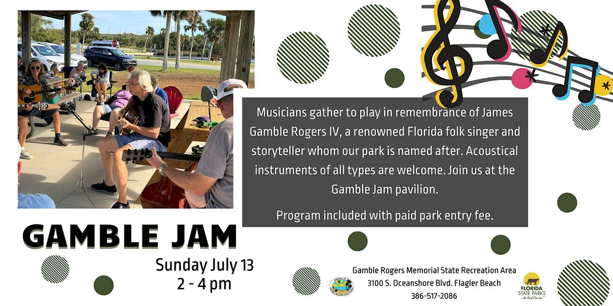 Gamble Jam, 13 July | Event in Flagler Beach | AllEvents