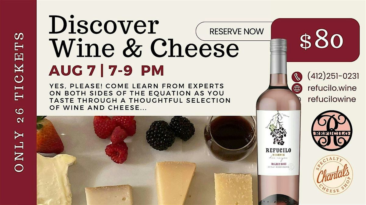 Discover Wine & Cheese, 7 August | Event in Pittsburgh | AllEvents