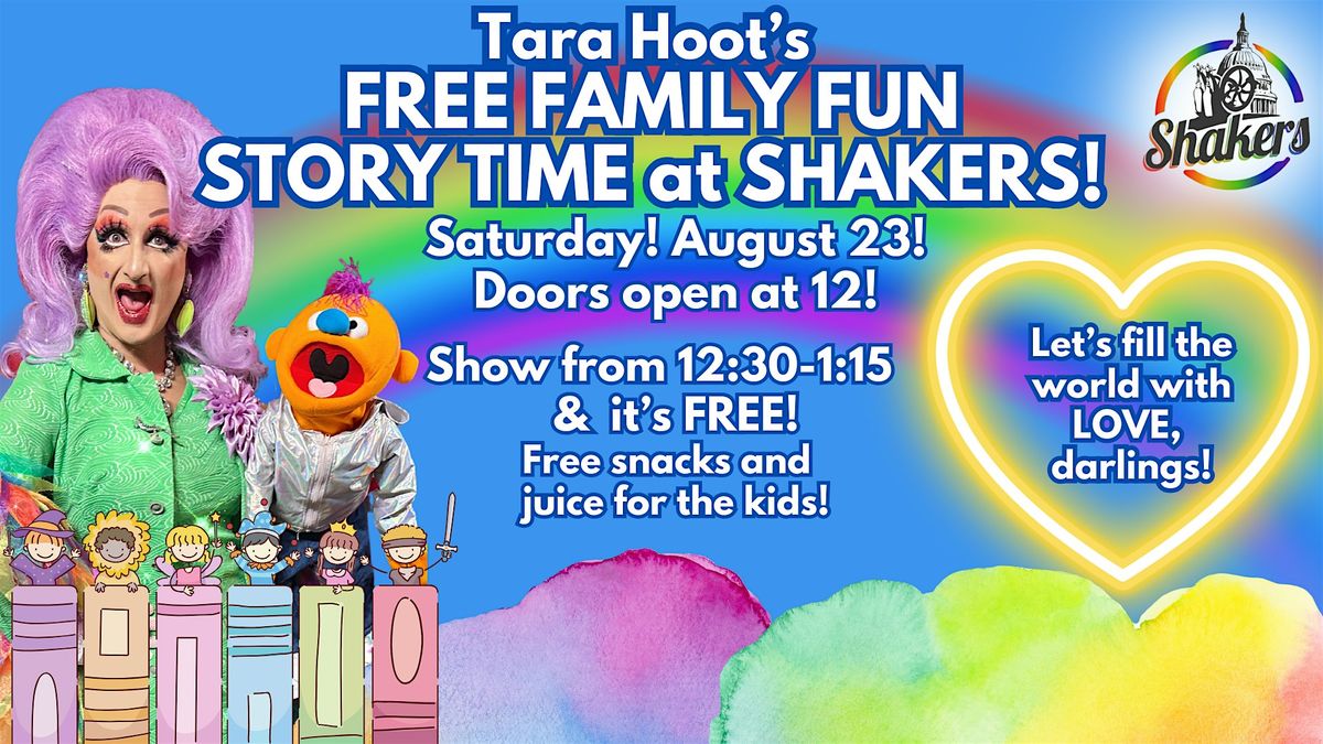 Tara Hoot's Free Family Fun Story Time at Shakers on August 23!, 23 September | Event in Washington | AllEvents