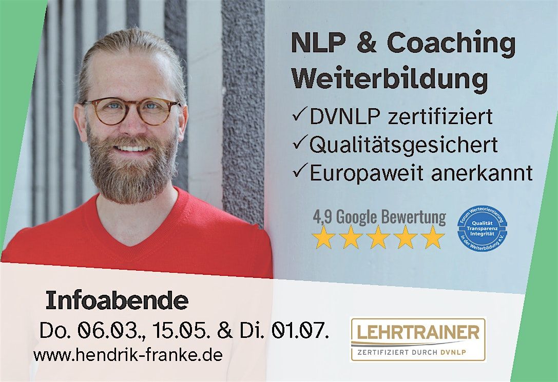 NLP-Master, DVNLP | Zertifizierung und Qualität nach DVNLP, 6 June | Event in Braunschweig | AllEvents