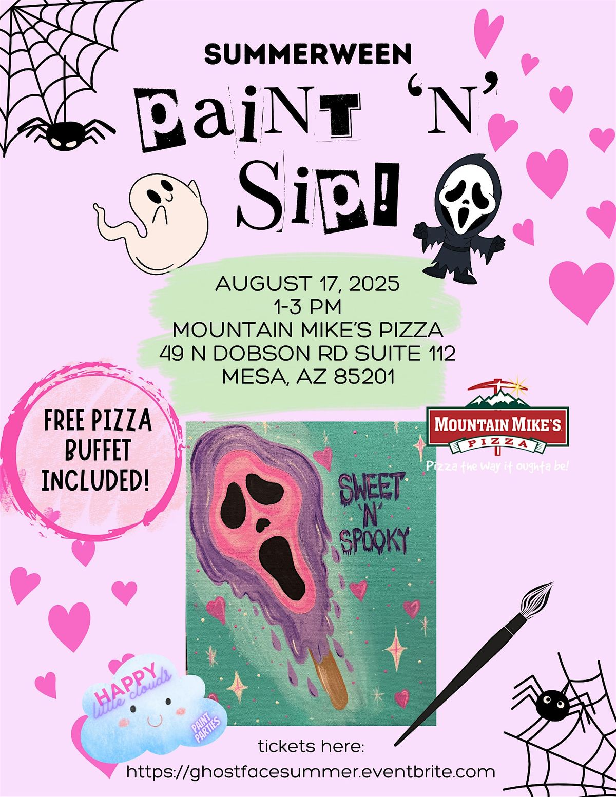 Summerween Scream Paint and Sip at Mountain Mike's Pizza, 17 August | Event in Mesa | AllEvents