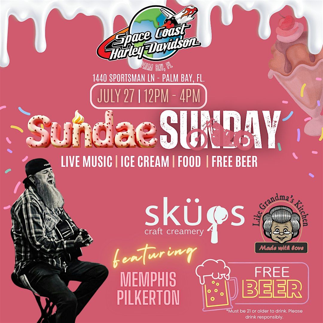 Sundae Sunday with Memphis Pilkerton, 27 July | Event in Palm Bay | AllEvents