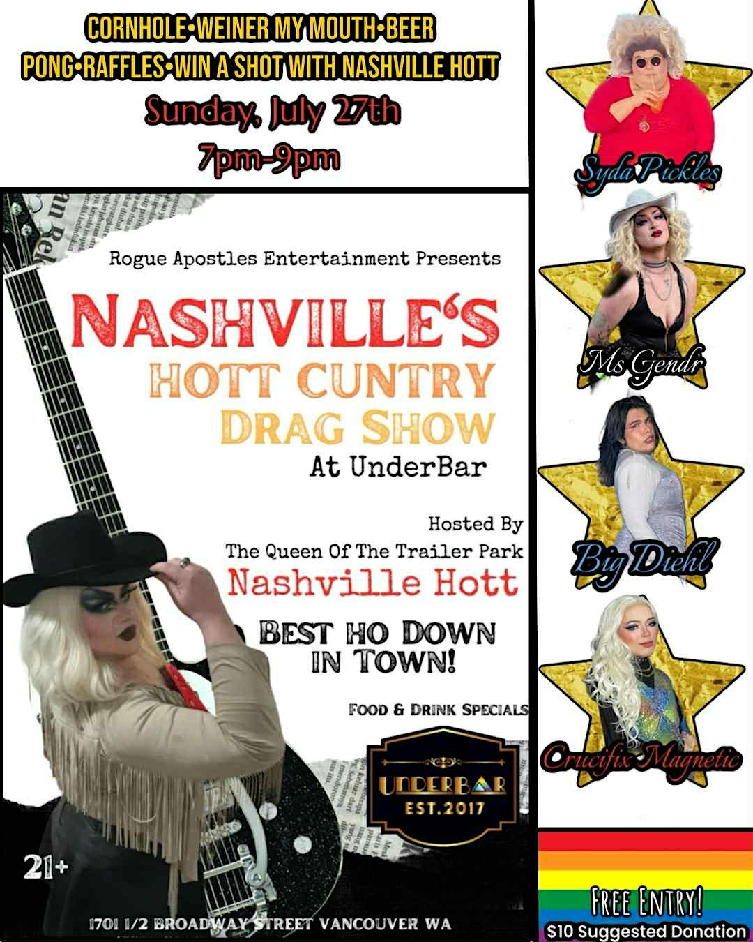 Nashville's Hott Cuntry Drag Show, 27 July | Event in Vancouver | AllEvents