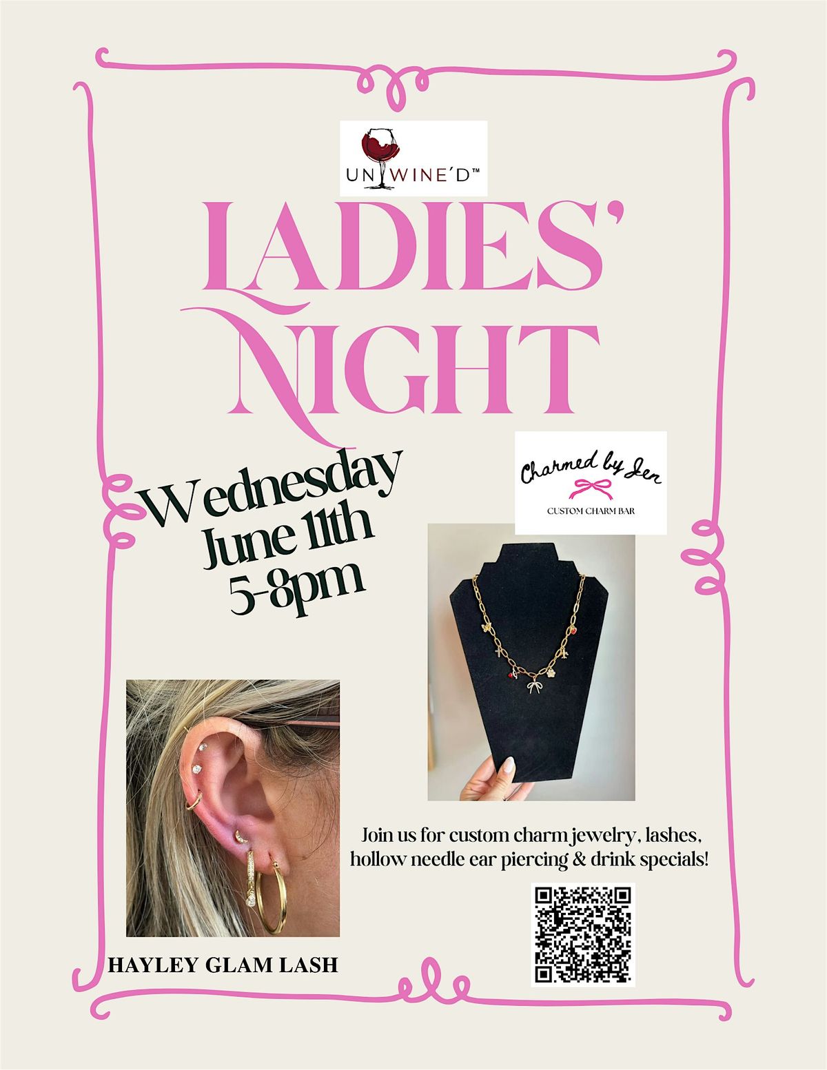 Ladies Night with Charmed by Jen and HAYLEY GLAM LASH, 11 June | Event in Rochester | AllEvents