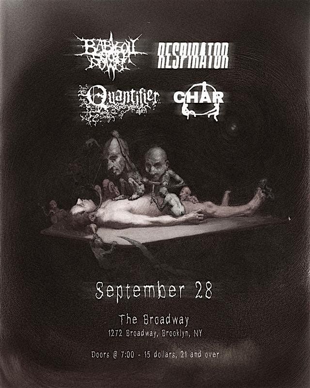 Babydoll Southdown w/ Respirator, Quantifier + Char, 28 September | Event in Brooklyn | AllEvents