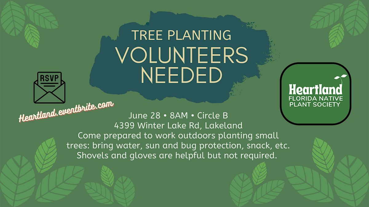 Tree Planting: Volunteer At Circle B, 28 June | Event in Lakeland | AllEvents