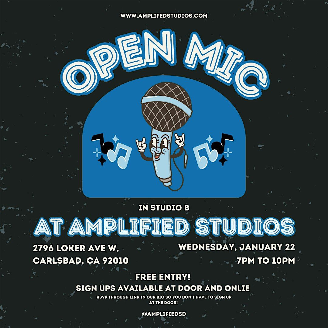 Amplified Studios January 2025 Open Mic, 2796 Loker Ave W suite 102