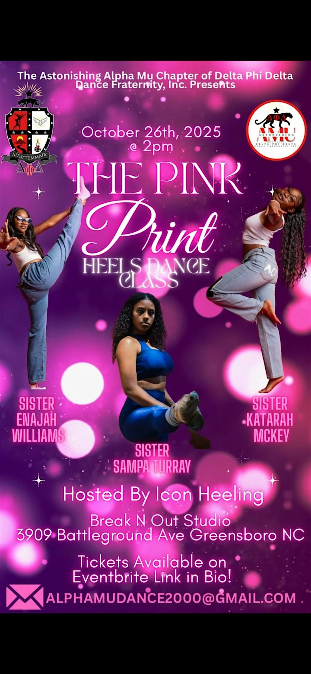 The Pink Print Heels Dance Class, 26 October | Event in Greensboro | AllEvents