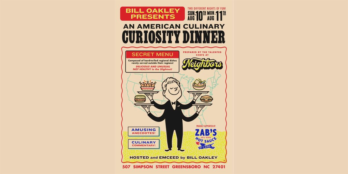 Culinary Curiosity Dinner, 10 August | Event in Greensboro | AllEvents