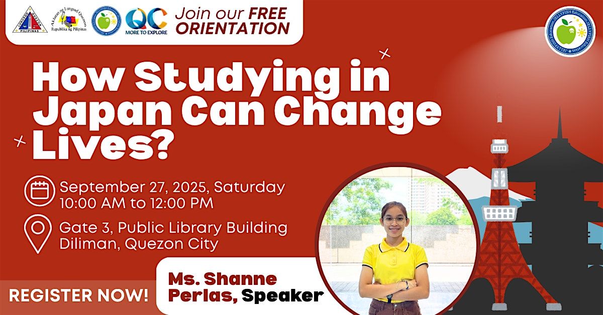 Free Orientation: How Studying in Japan Can Change Lives?, 27 September | Event in Quezon City | AllEvents
