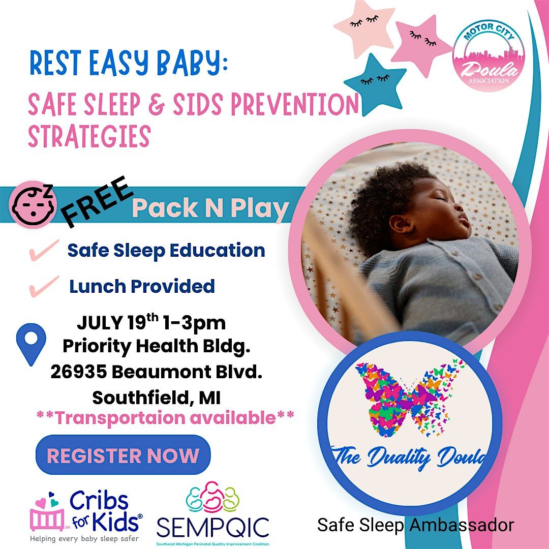 Rest Easy Baby: Safe Sleep and SIDS Prevention Strategies, 19 July | Event in Southfield | AllEvents