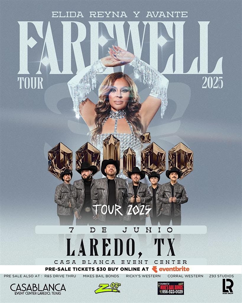 Elida Reyna Y Avante Farewell Tour with Solido, 7 June | Event in Laredo | AllEvents