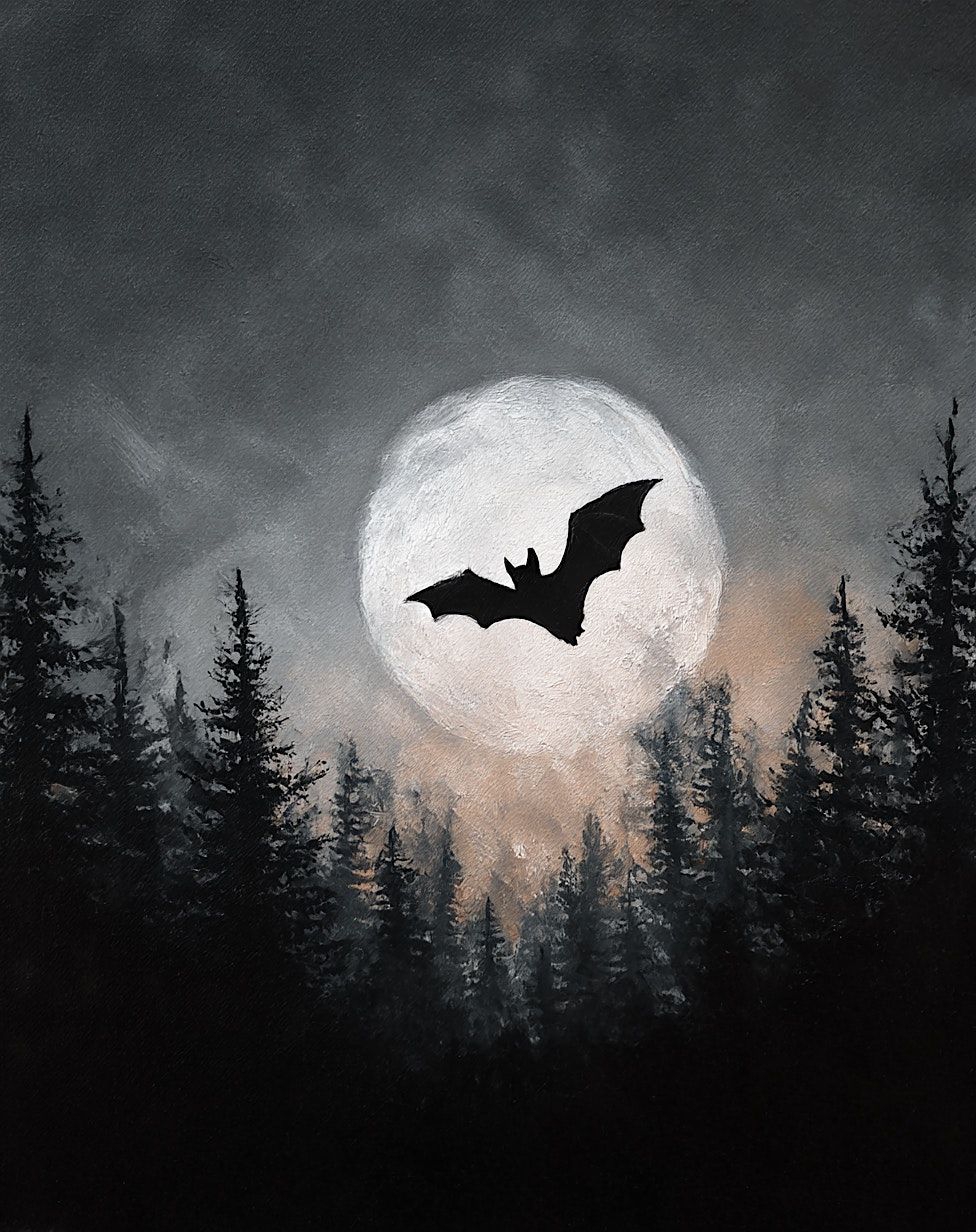 Paint Along - Moon Bat, 25 October | Event in Tacoma | AllEvents