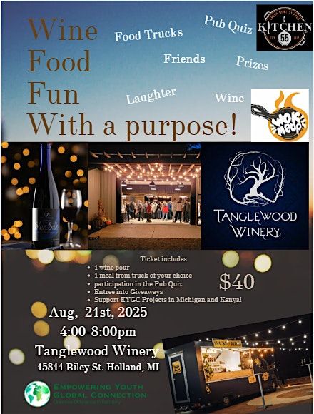 Wine, Food, Fun, with a Purpose!, 21 August | Event in Holland | AllEvents