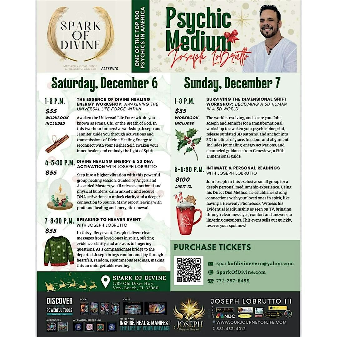 THE ESSENCE OF DIVINE HEALING ENERGY WORKSHOP: AWAKENING THE UNIVERSAL LIFE, 6 December | Event in Vero Beach