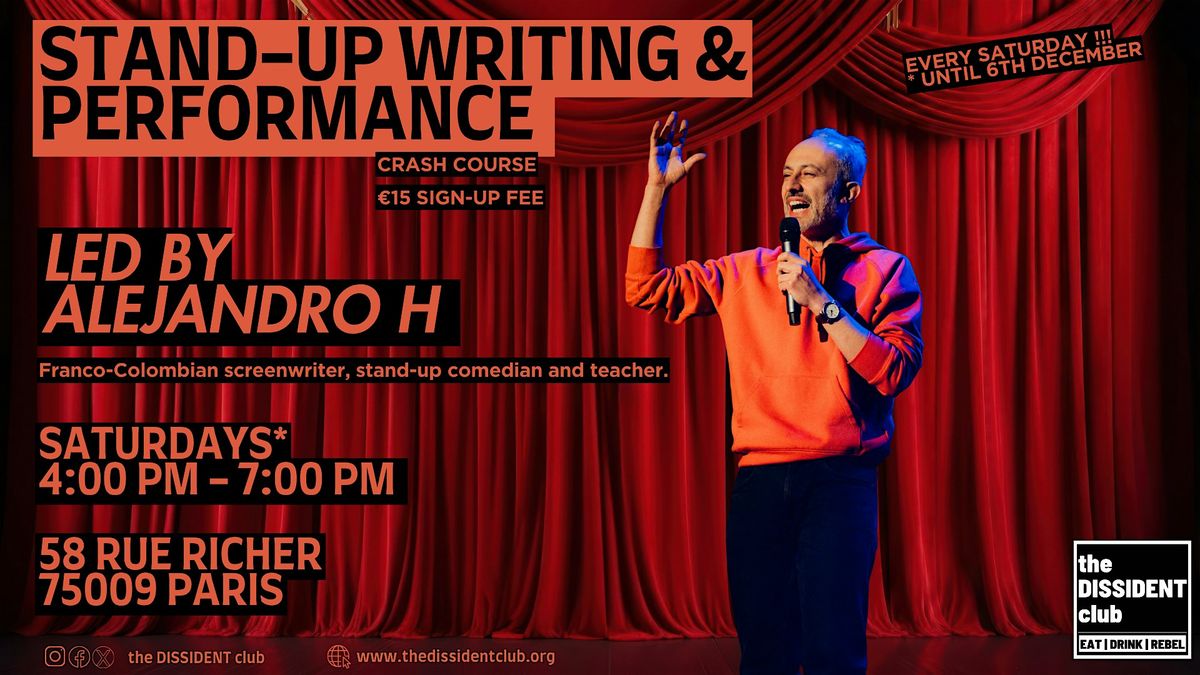 [WORKSHOP] Stand-up Writing & Performance : CRASH COURSE every Saturday ! | Event in Paris | AllEvents