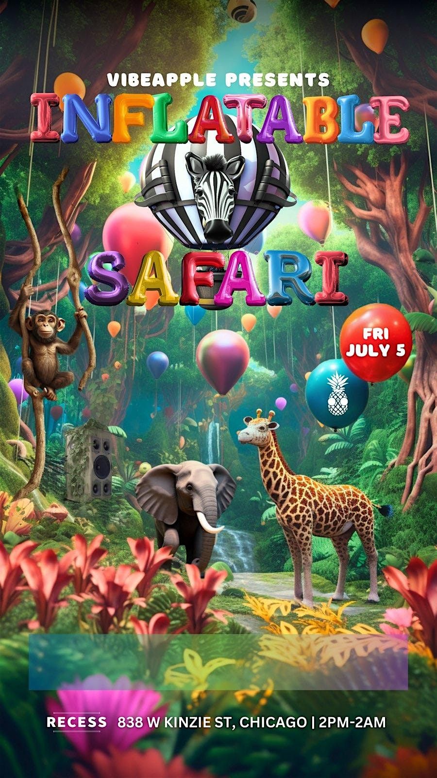 Inflatable Safari at Recess 2025, 3 July | Event in Chicago | AllEvents