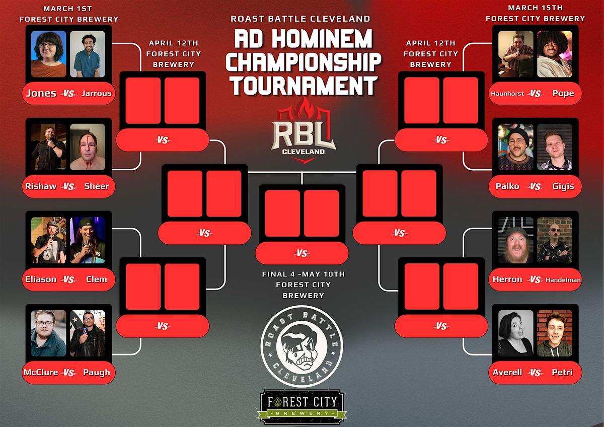 Roast Battle Cleveland: Ad Hominem Championship Tournament Championship, 10 May | Event in Cleveland | AllEvents