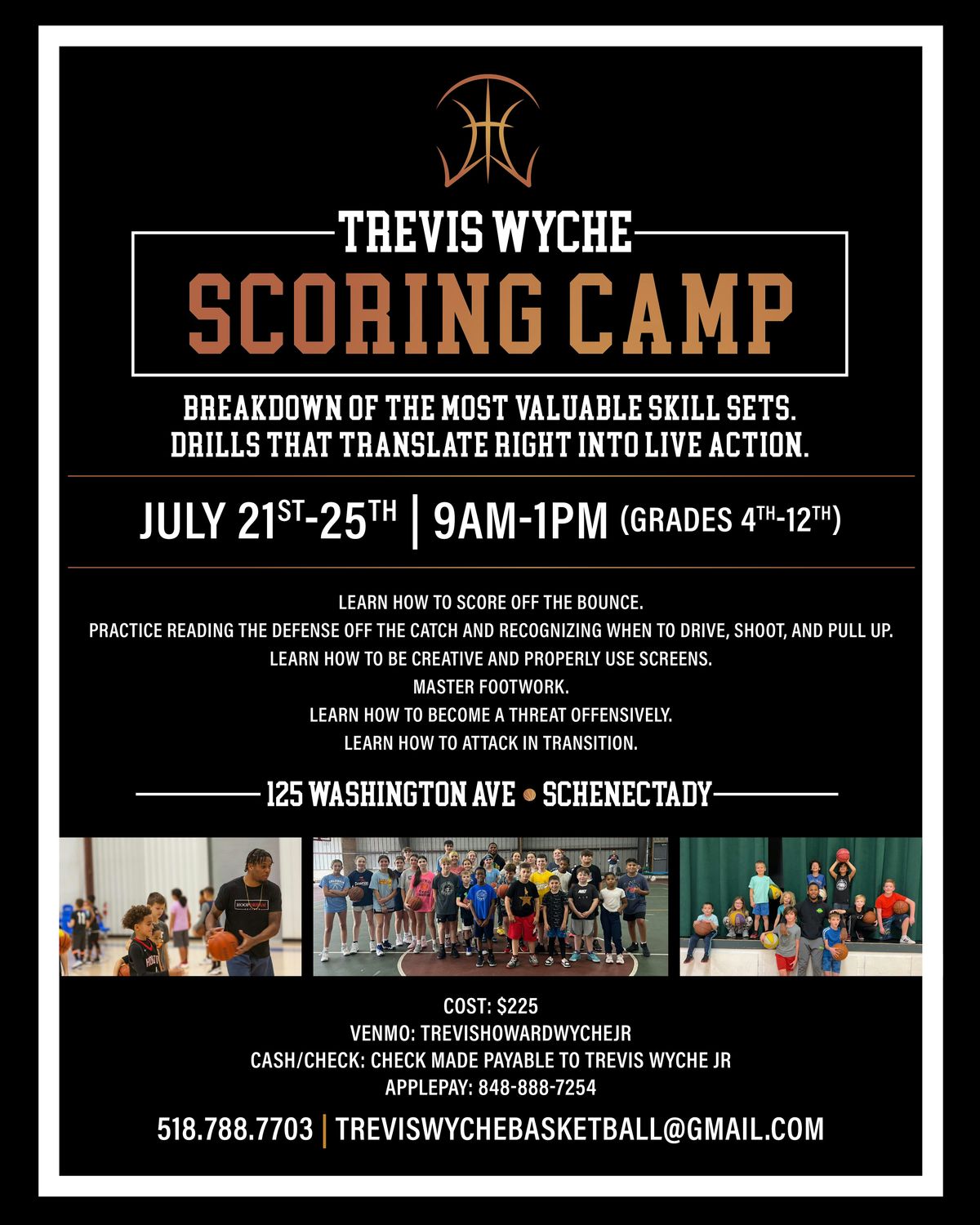 Trevis Wyche Scoring Camp, 21 July | Event in Schenectady | AllEvents