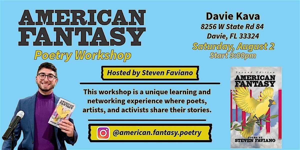American Fantasy Poetry Workshop & Open Mic, 2 August | Event in Davie | AllEvents
