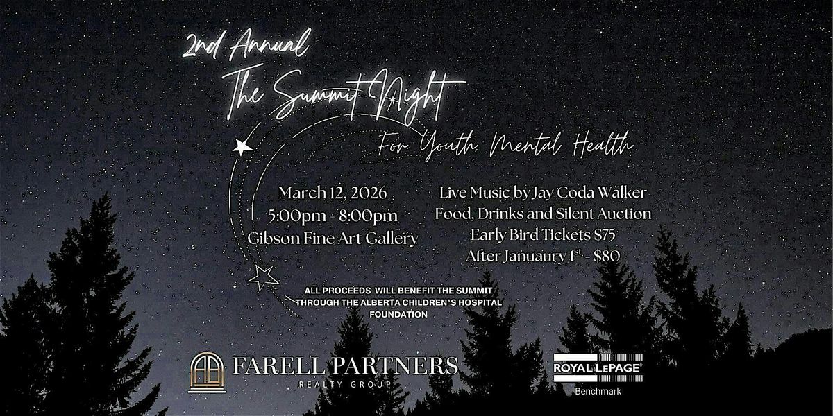 Second Annual - The Summit Night For Youth Mental Health, 12 March | Event in Calgary | AllEvents