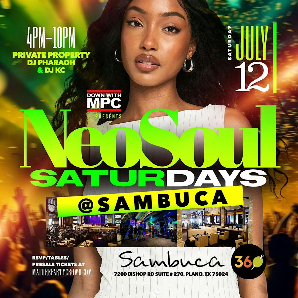 NEO SOUL "SATURDAYS"@ SAMBUCA 360, 12 July | Event in Plano | AllEvents