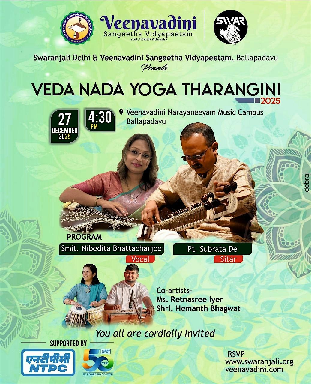 Veda Nada Yoga Tharangini 2025 by Swaranjali & Veenavadini Sangeetha, 27 December | Event in Nekraje | AllEvents