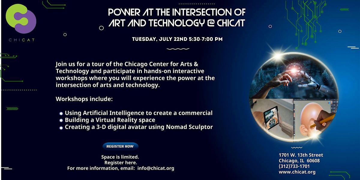 Power at the Intersection of Art and Technology, 22 July | Event in Chicago | AllEvents