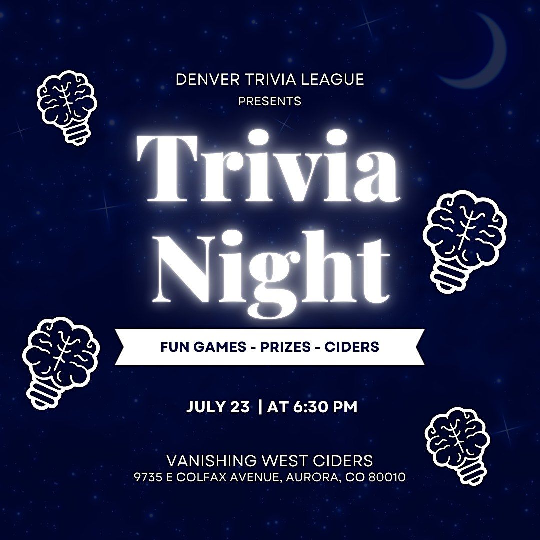 Trivia Night with Denver Trivia League, 23 July | Event in Aurora | AllEvents