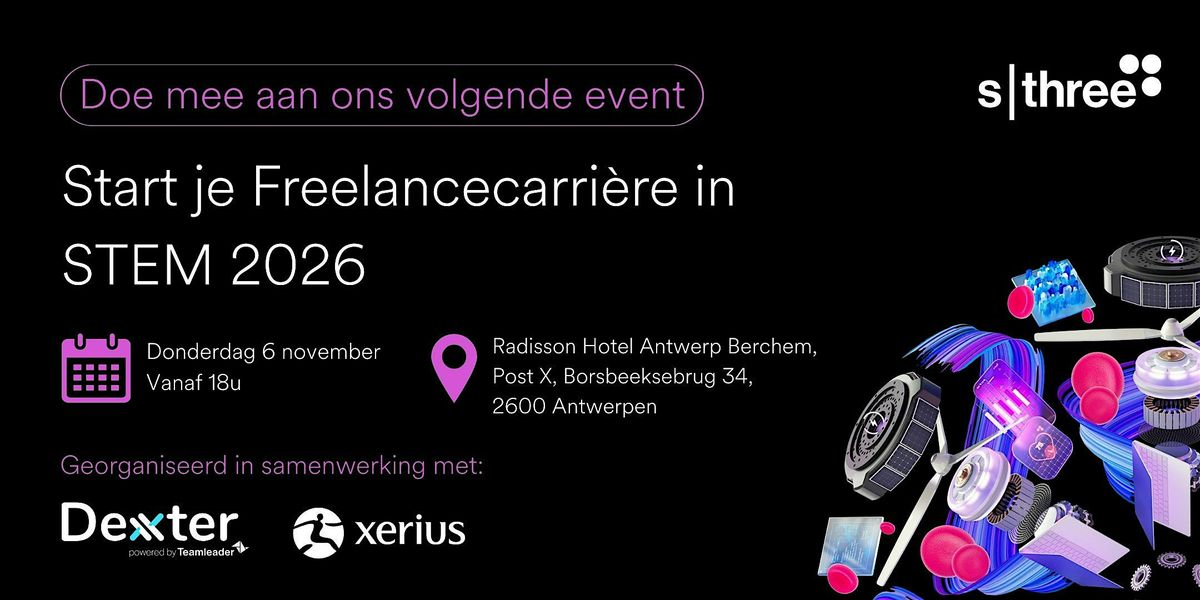 Start je Freelancecarrière in STEM 2026, 6 November | Event in Antwerpen | AllEvents
