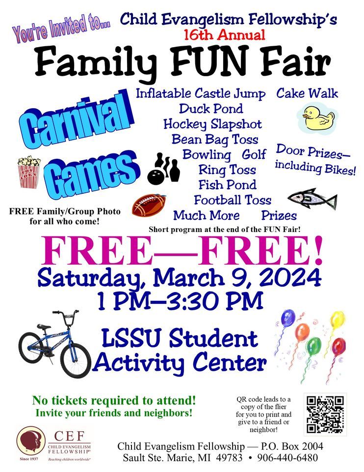 16th Annual CEF Family Fun Fair, Lake Superior State University Student