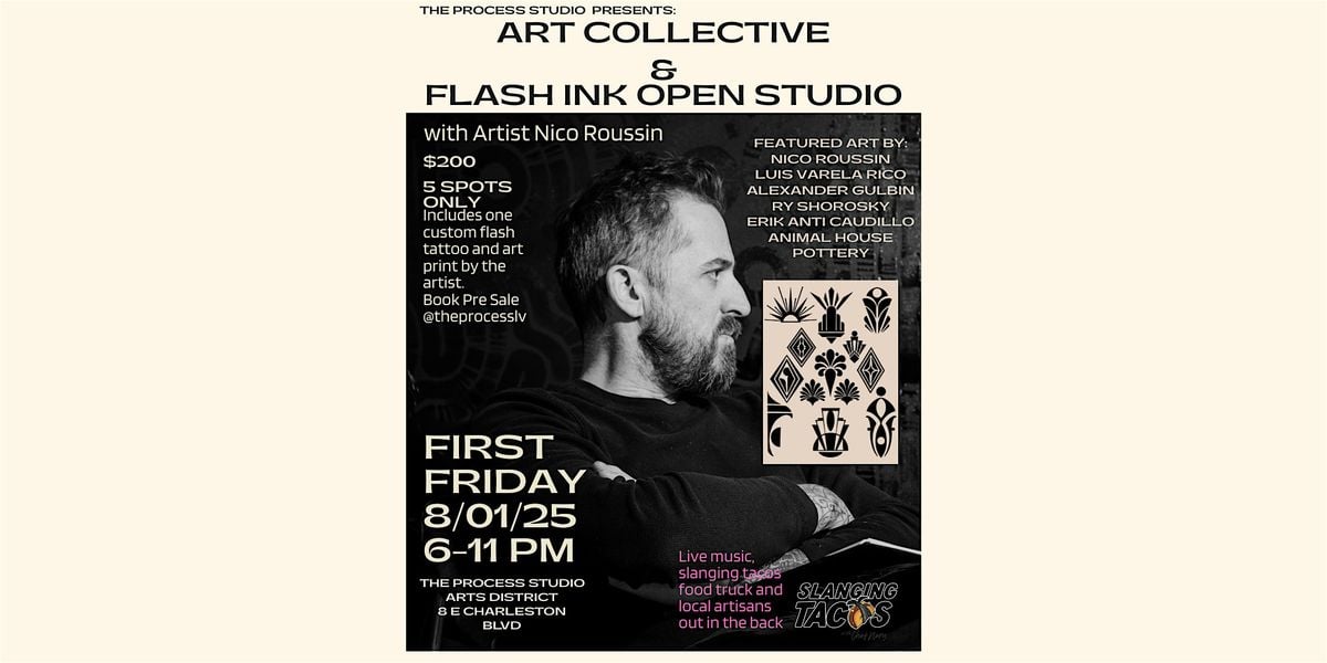 Flash Ink Open Studio with Artist Nico Roussin, 1 August | Event in Las Vegas | AllEvents