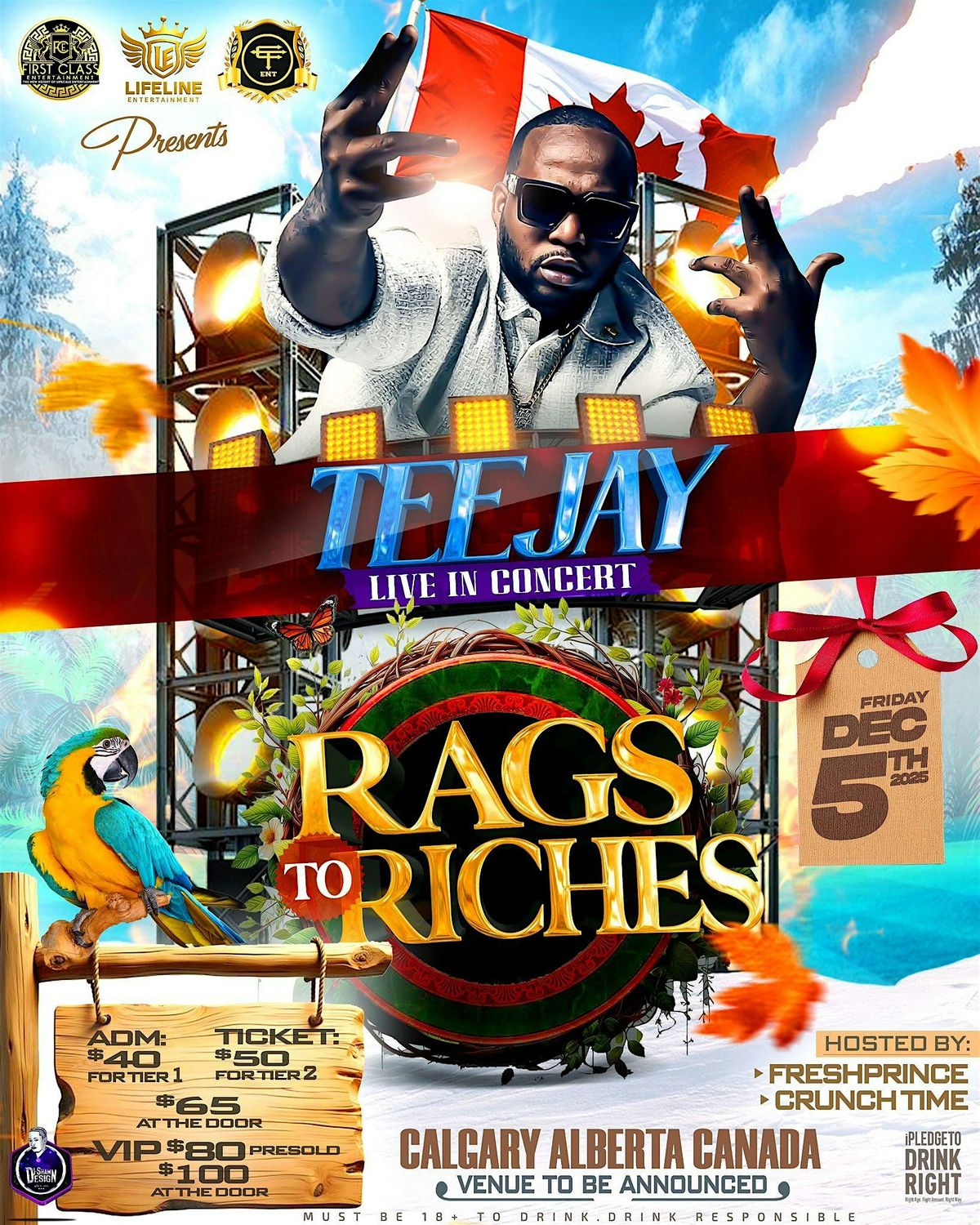 Rags to Riches - Teejey Live in Concert, 5 December | Event in Calgary | AllEvents