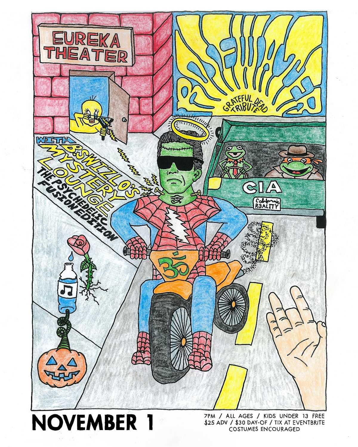 Rosewater Presents “Frankensteins Tower” at Eureka Theater Nov 1st, 1 November | Event in Eureka | AllEvents