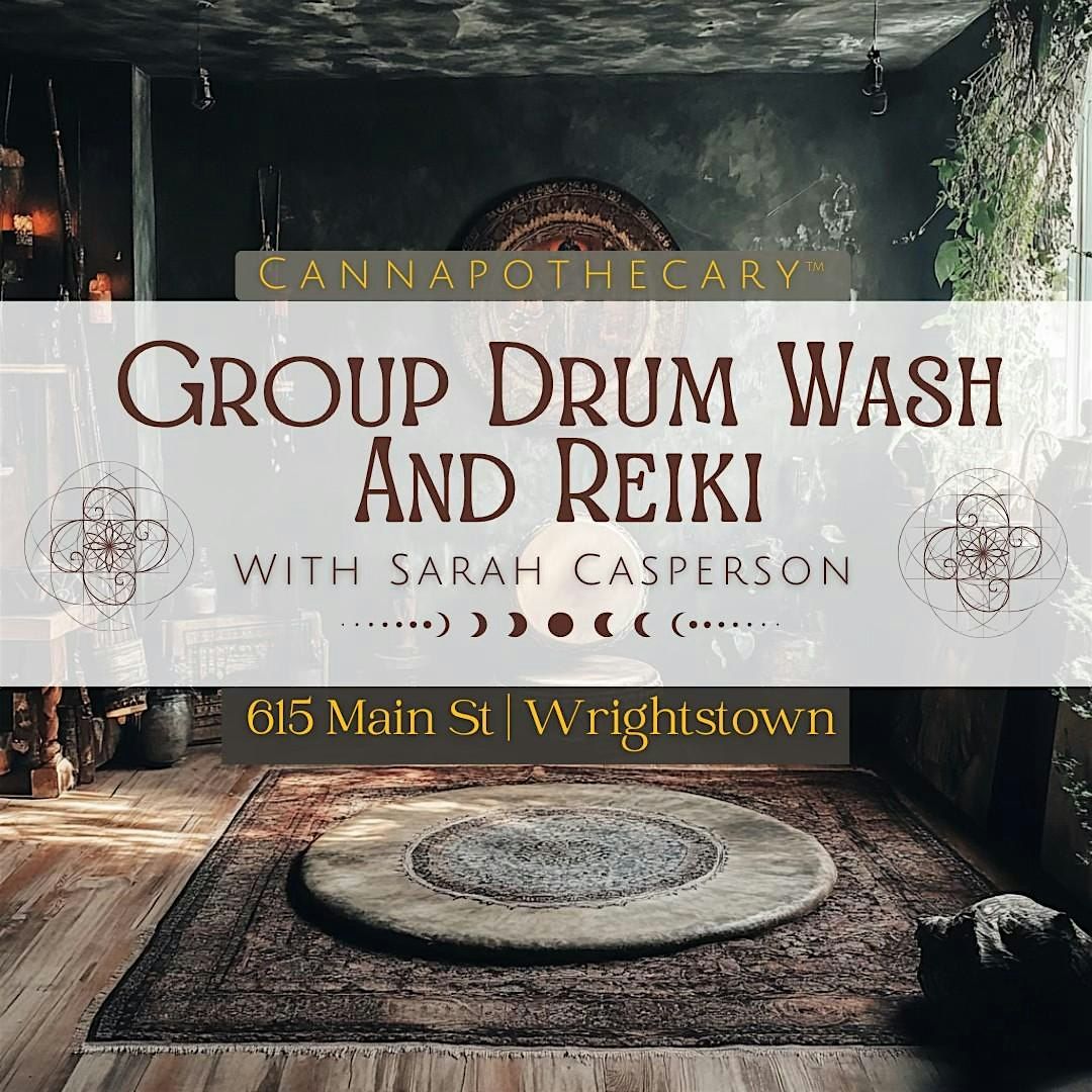Group Drum Wash and Reiki with Sarah Casperson, 13 July | Event in Wrightstown | AllEvents