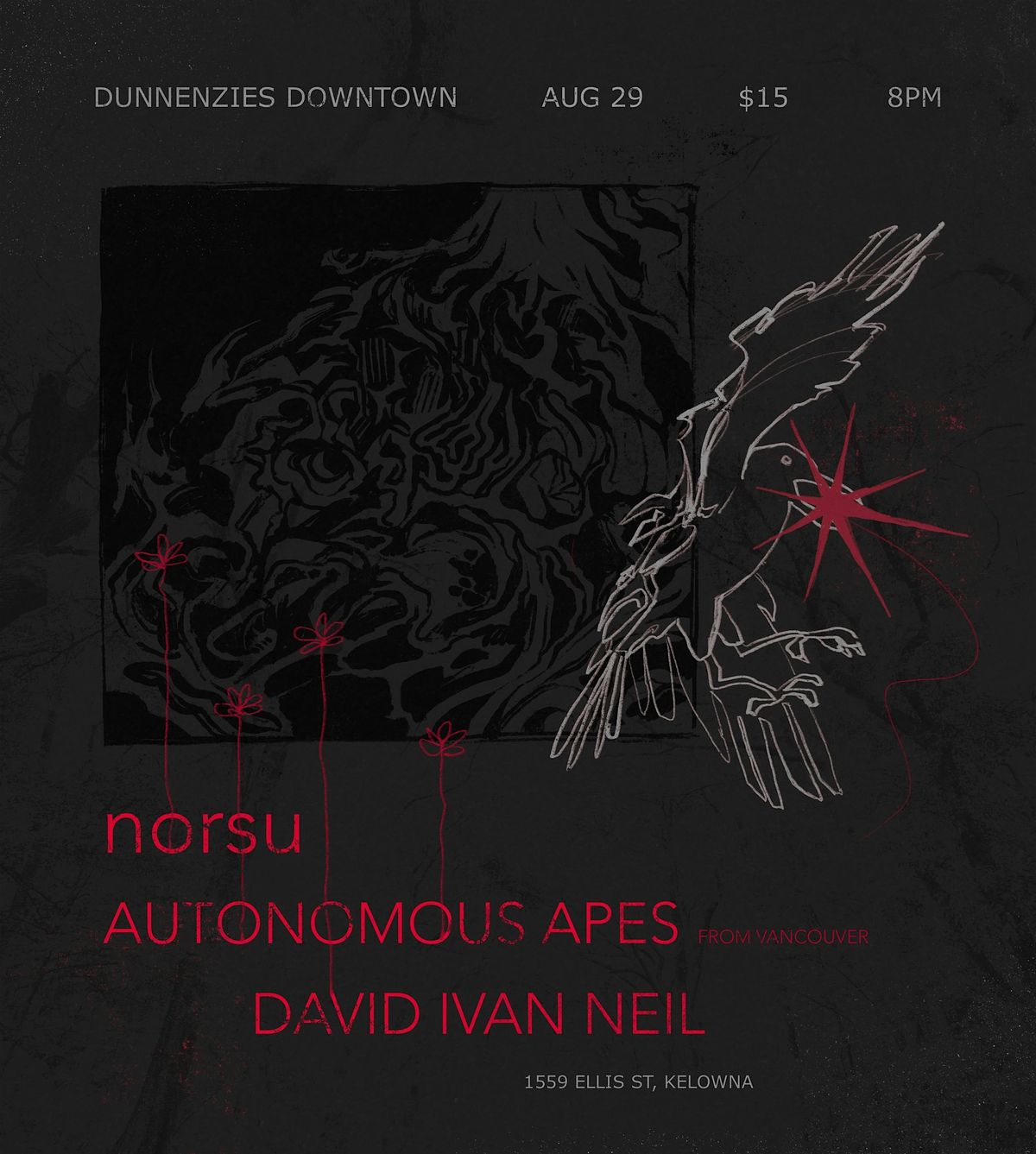 Autonomous Apes, Norsu, David Ivan Neil live in Kelowna DunnEnzies, 29 August | Event in Kelowna | AllEvents