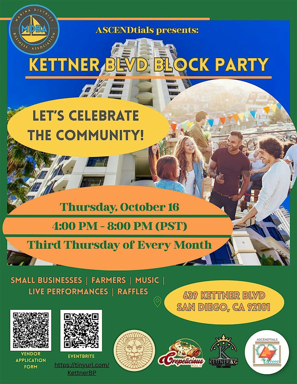 ASCENDtials & MDBA Kettner Block Party, 16 October | Event in San Diego | AllEvents