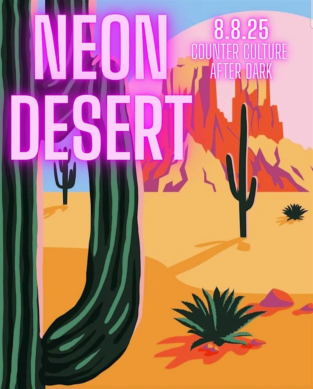 Paint Sip Chill | "Neon Desert", 9 August | Event in Santa Fe | AllEvents