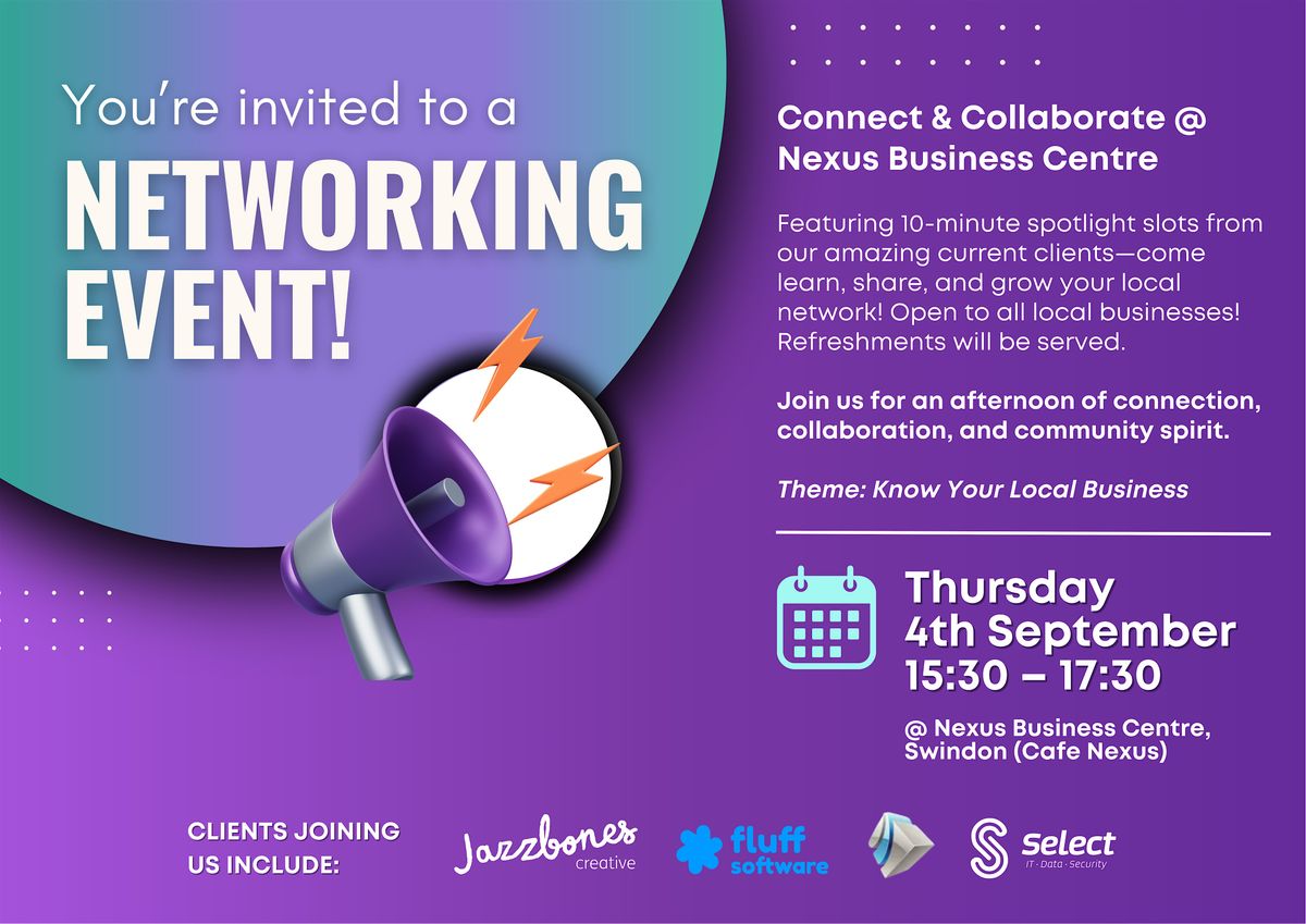 Connect & Collaborate @  Nexus Business Centre, 4 September | Event in Swindon | AllEvents