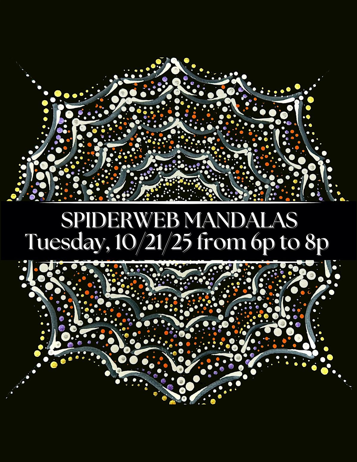 SPIDERWEB MANDALAS  - Paint & Wellness Class, 21 October | Event in Simsbury | AllEvents
